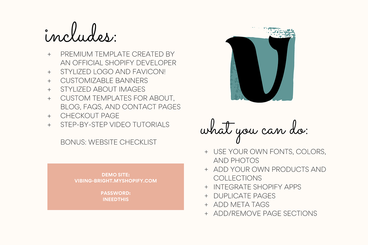 Pink Shopify Theme | Vibing Bright, a Branding & Logo Template by Easy Website Themes (Photo 8 of 9)