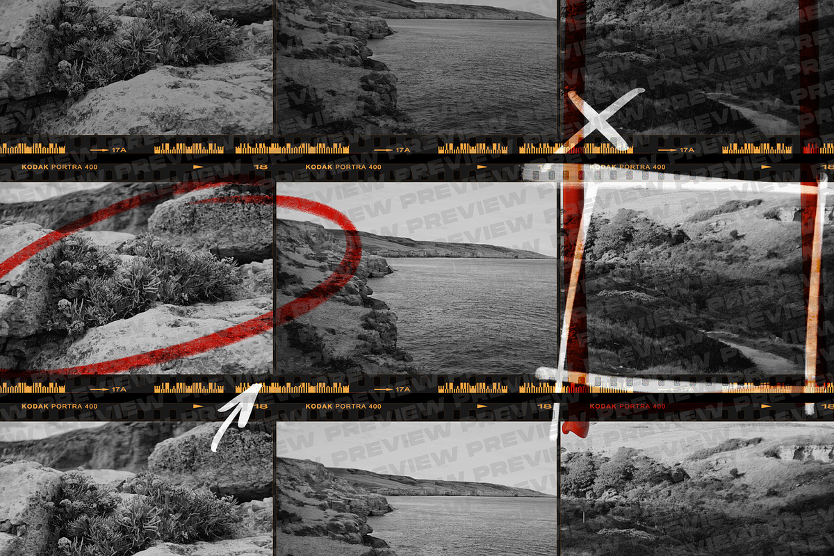 Film Borders & Frames Mega Bundle, a Texture Graphic by dbdslondon (Photo 2 of 9)