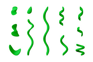 3d render of green abstract confetti, an Illustration by Abscent