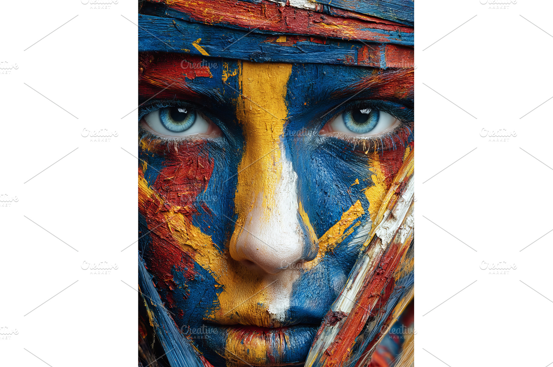 Portrait that is surreal with faces, an Abstract Photo by ZinetroN