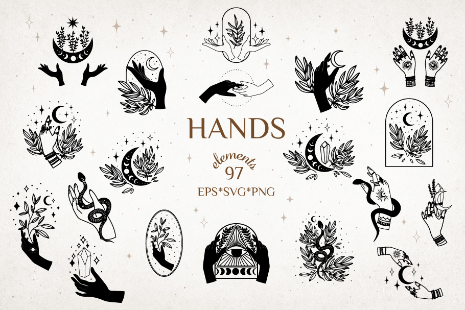 Hands and Moon, an Illustration by DigitalART by Prozo