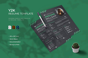 Y2K - Resume, a Print Template by VUNIRA