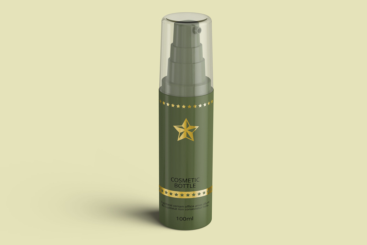 Airless Pump Cosmetic Bottle Mockup, a Cups & Container Mockup by Digitalphaser (Photo 4 of 5)