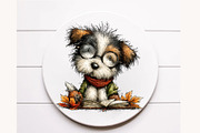 Quirky Autumn Dog Clipart, a Seasonal Illustration by Designworld (Thumbnail 10 of 10)