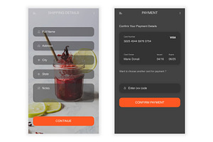 Food Order & Delivery UI Kit XD