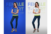 Female T-Shirt Mockups Vol 3 Part 1, a Shirt Mockup by Hi, Mock-Up! (Thumbnail 9 of 10)