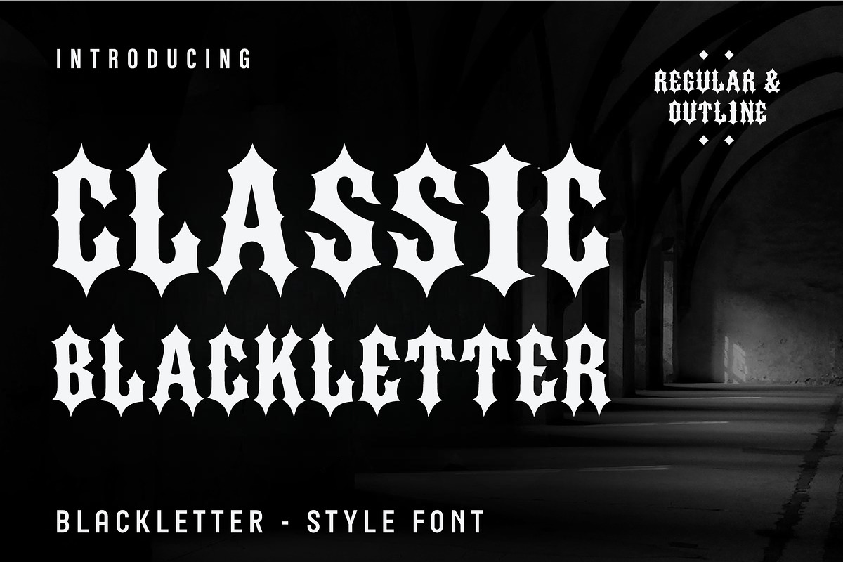 Classic Blackletter, a Blackletter Font by Aura Typeface (Photo 1 of 6)