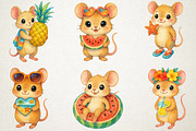 Cute Beach Mouse PNG Clipart, an Animal Illustration by RobertsArt (Thumbnail 4 of 5)