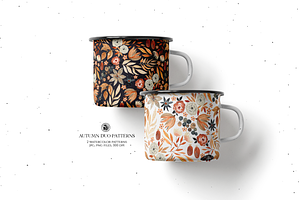 Autumn Duo Watercolor Patterns