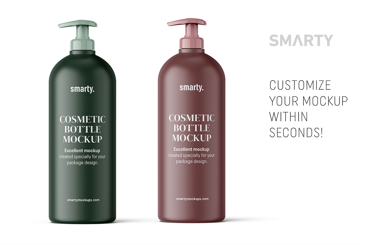 Matte pump bottle mockup, a Packaging Mockup by Smarty Mockups (Photo 3 of 5)