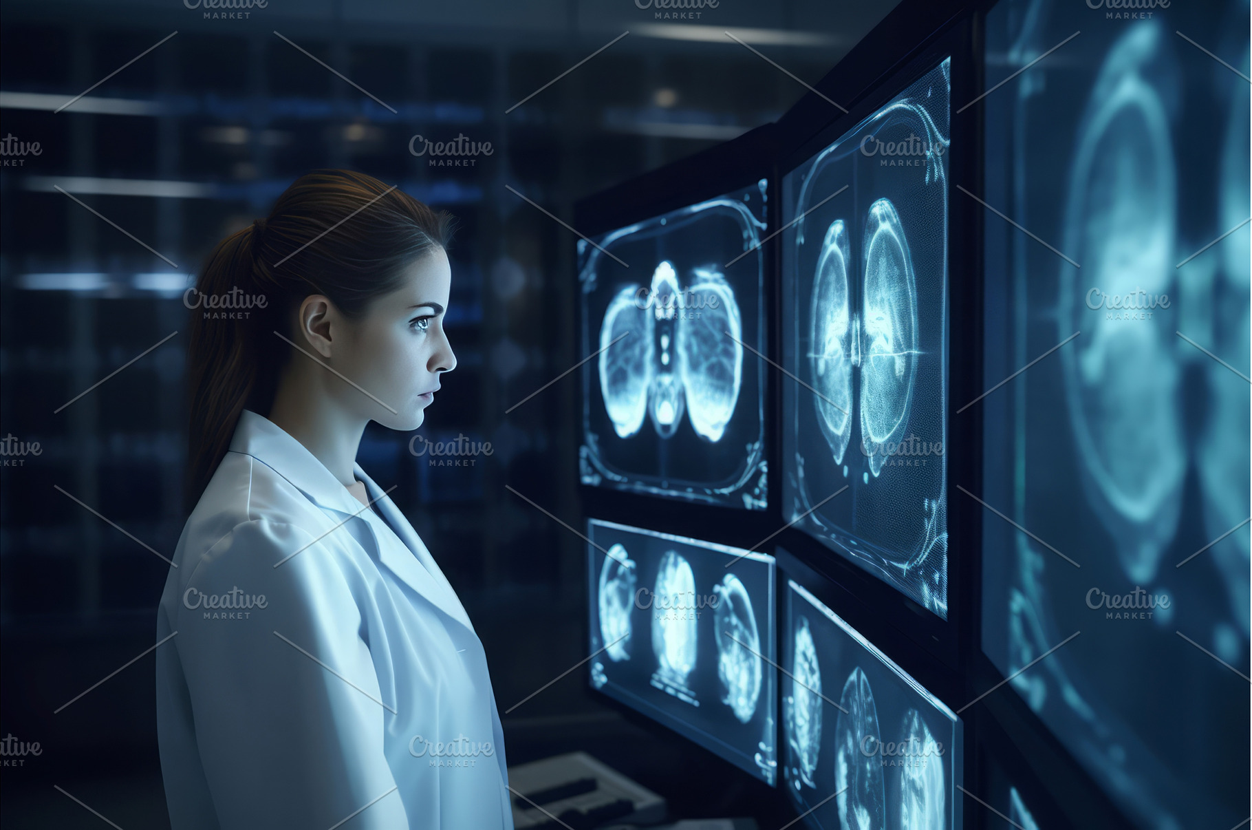 Doctor person using futuristic, a Health & Medical Photo by Ylivdesign