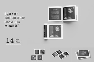 Square Brochure / Catalogue Mockup