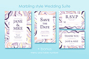 Marble Wedding Invitations Set, an Invitation Template by Epine (Thumbnail 1 of 5)