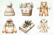Neutral Christmas Laundry Clipart, an Illustration by Creative Art (Thumbnail 3 of 6)