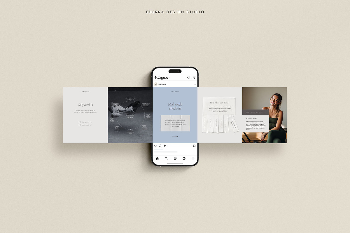 Instagram Wellness Templates, a Templates & Theme by Ederra Design (Photo 3 of 5)