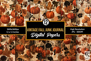 Vintage Autumn Junk Journal Paper, a Pattern Graphic by Creative Store (Thumbnail 1 of 5)