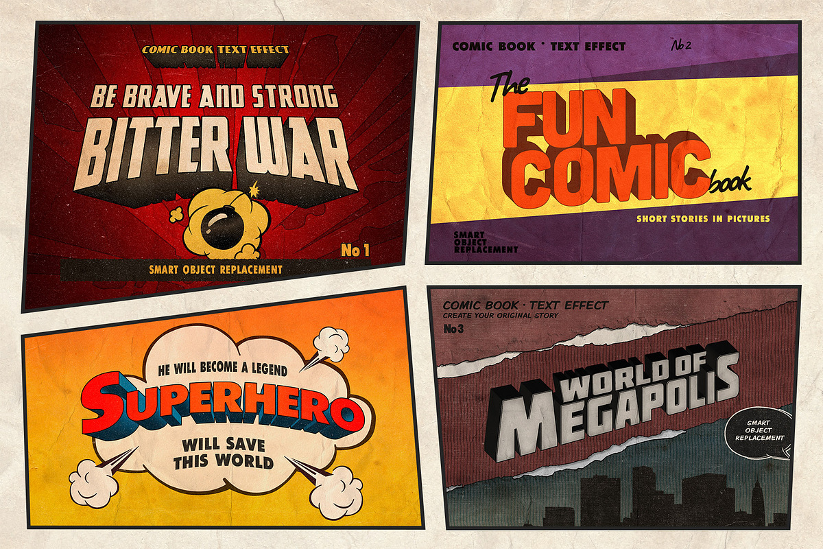 Marvelous Vintage Comics Bundle, a Brushes & More by pixelbuddha.net (Photo 3 of 13)