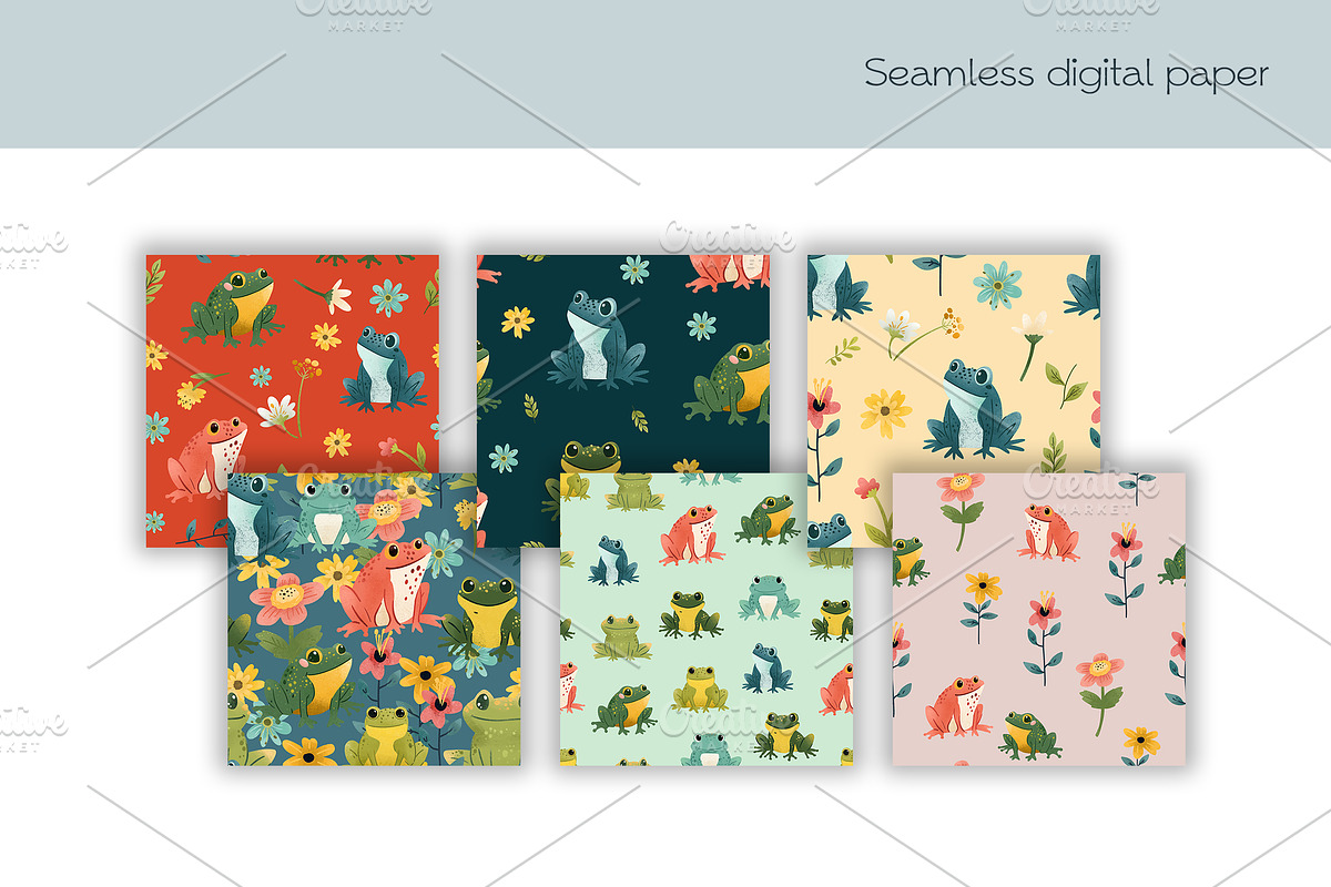 Frogs in Flowers, an Illustration by OllyKo Art (Photo 6 of 6)