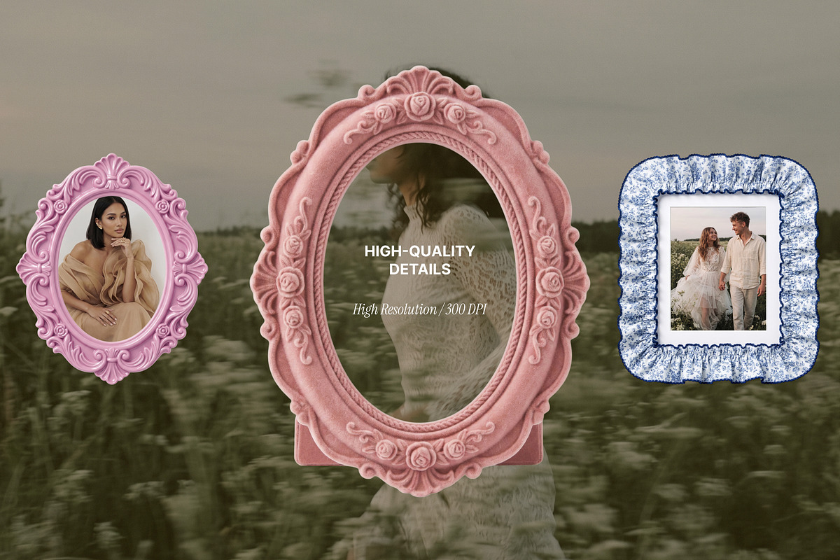 170 Aesthetic Vintage & Wavy Frames, an Object Graphic by OliaMuseDesign (Photo 2 of 7)
