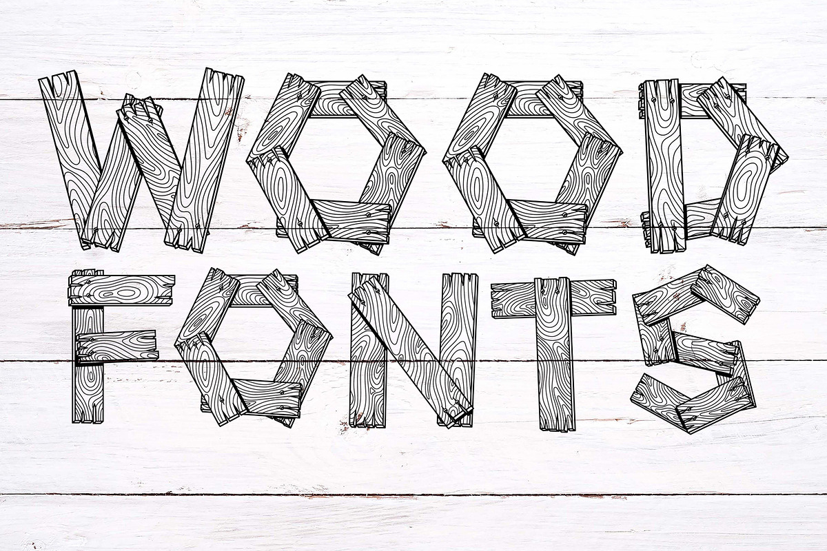 Wooden Plank Alphabet Letter, a Symbol Font by Graphixmania (Photo 1 of 4)