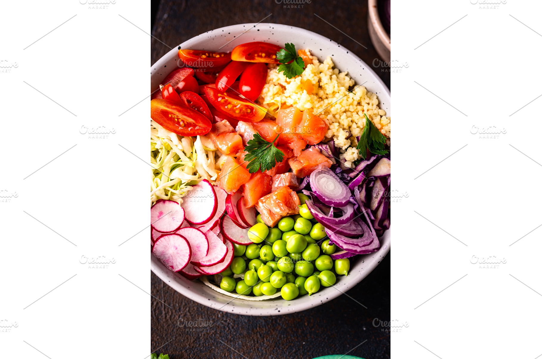 Balanced healthy bowl with, a Food & Drink Photo by Yulia Furman