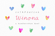 Winona Script Font, a Script Font by Hannah Lowe (Thumbnail 1 of 2)