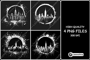 New York Logo City Skyline Urban, a Background Graphic by LaseredNinja
