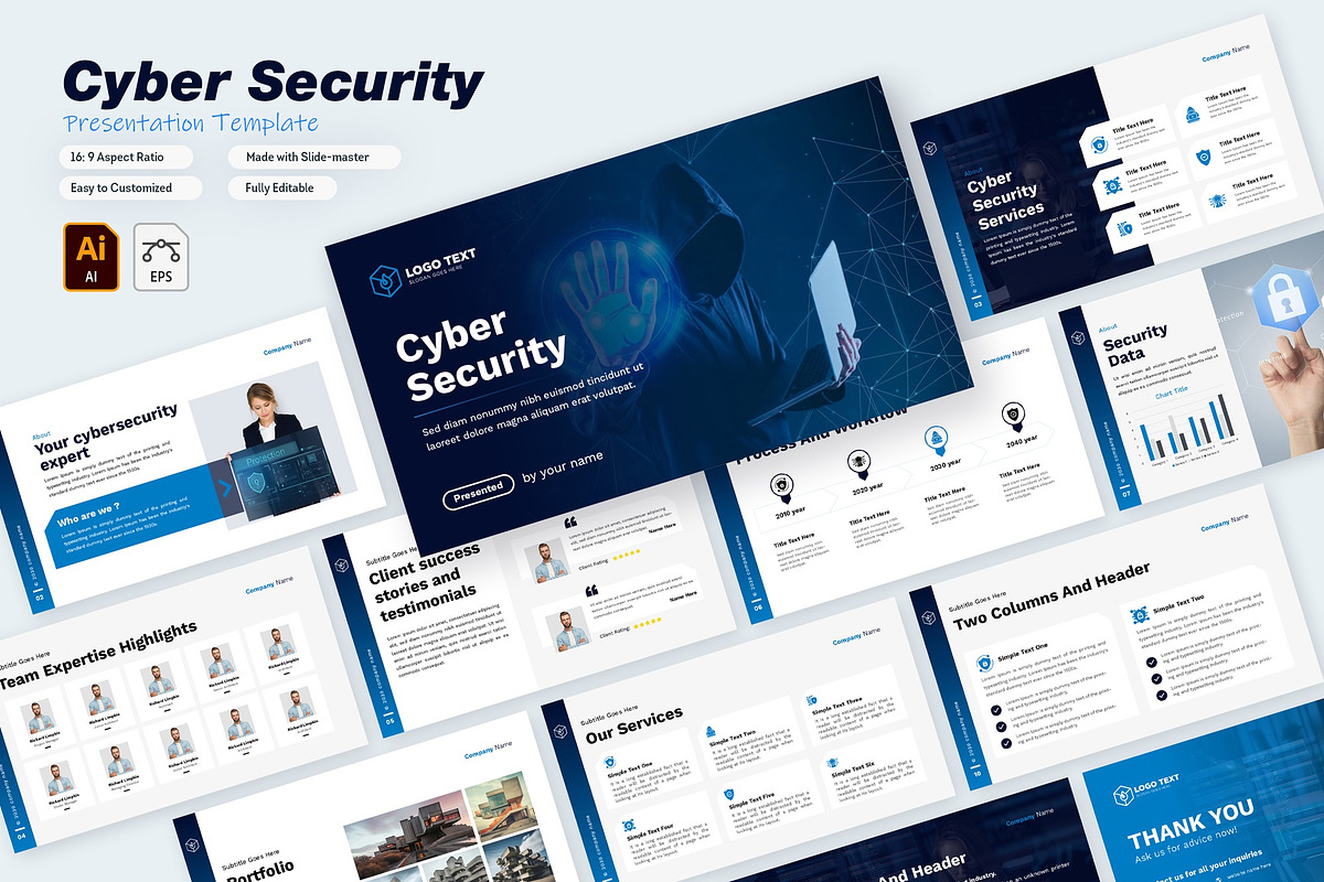 Cyber Security Presentation Template, a Presentation Template by zahidhossainalif (Photo 1 of 4)