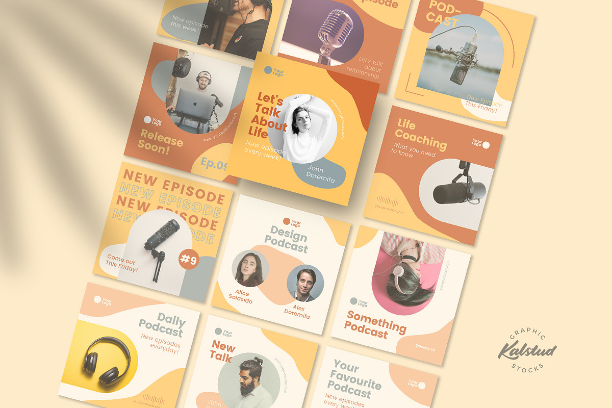 RADIO - Podcast IG for Canva, a Social Media Template by Kalstud (Photo 4 of 4)