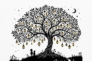 Elegant dream tree silhouette design, a Healthcare Illustration by Amazin_art (Thumbnail 31 of 49)