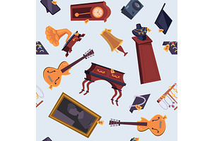 Pawn shop. seamless pattern with, an Illustration by Onyx