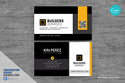 Construction Canva Business Card 15, a Business Card Template by PSDPixel (Thumbnail 1 of 4)