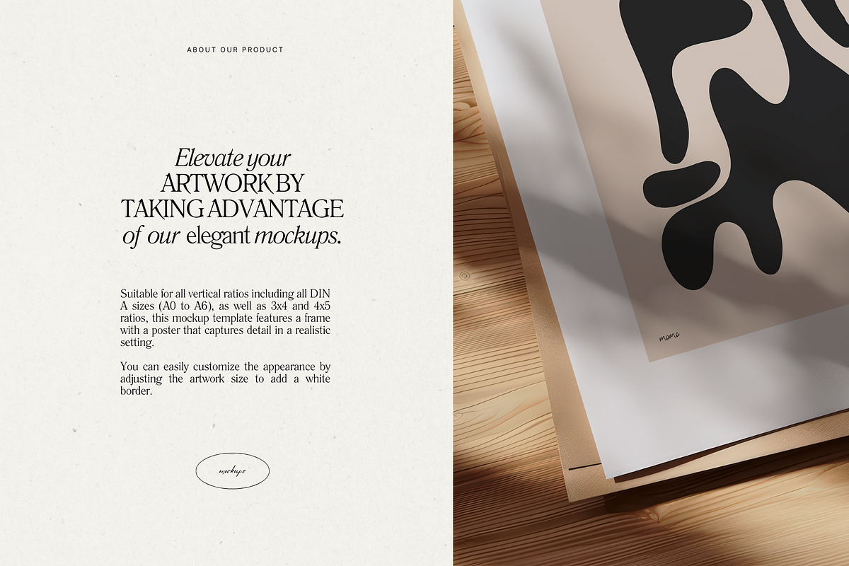 Close-Up Paper/Poster Mockup PSD, a Household Mockup by momomockps (Photo 8 of 10)