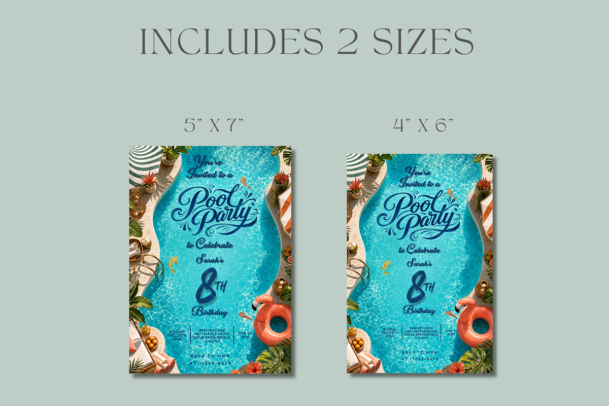 Pool Birthday Party Invitation, an Invitation Template by InvitingStorys (Photo 7 of 12)