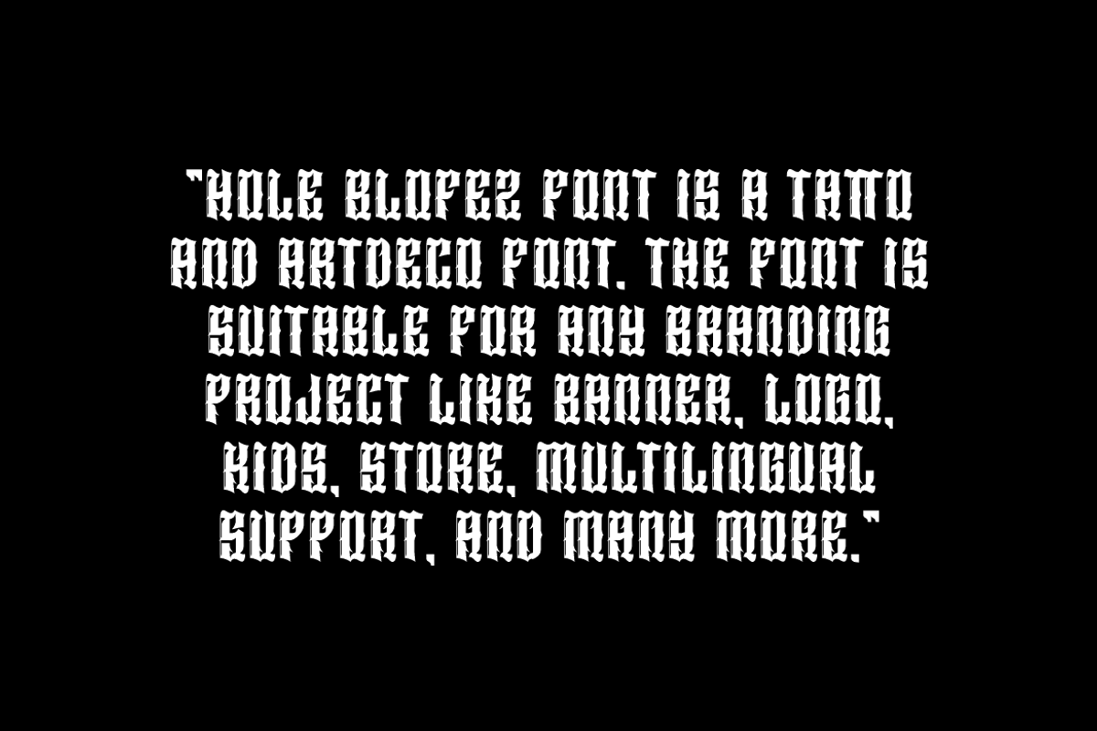 Hole Blofez - Old English Font, a Blackletter Font by QR Design Studio (Photo 5 of 9)