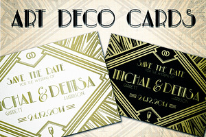 Art Deco Cards, a Card Template by Ivan Rosenberg