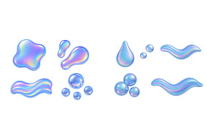 Colorful liquid shapes with, an Illustration by ZinetroN