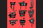 Vintage neon sign template, a Decorative Illustration by faitotoro (Thumbnail 2 of 3)