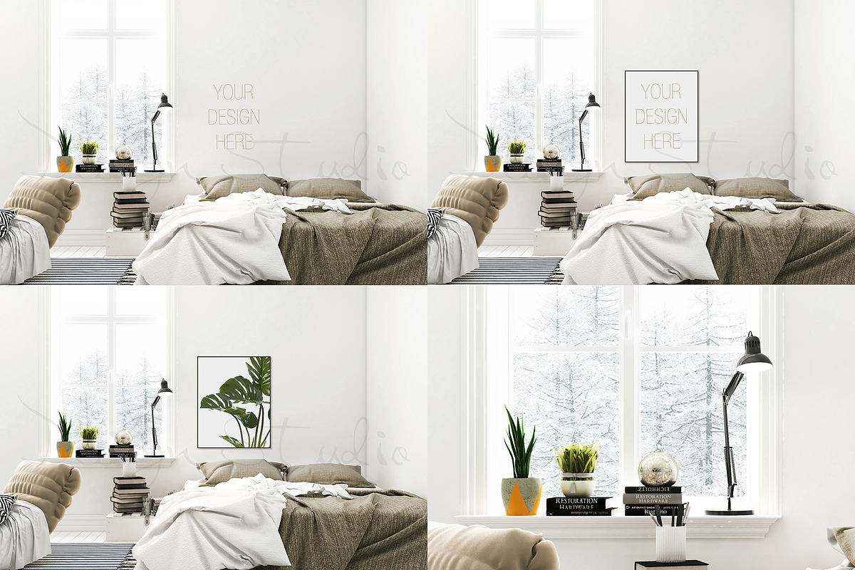FRAME MOCKUPS BUNDLE, 10 SMART PSD, a Product Mockup by HisariDS Mockup Design (Photo 6 of 11)