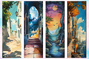 Watercolor Scene Painting Bookmark, an Illustration by Canvas Craft (Thumbnail 2 of 3)
