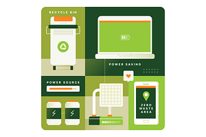 Sustainable Living Green Technology, an Object Illustration by Wencory