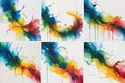 Colorful Abstract Liquids, a Pattern Graphic by Printable Treasure (Thumbnail 2 of 2)