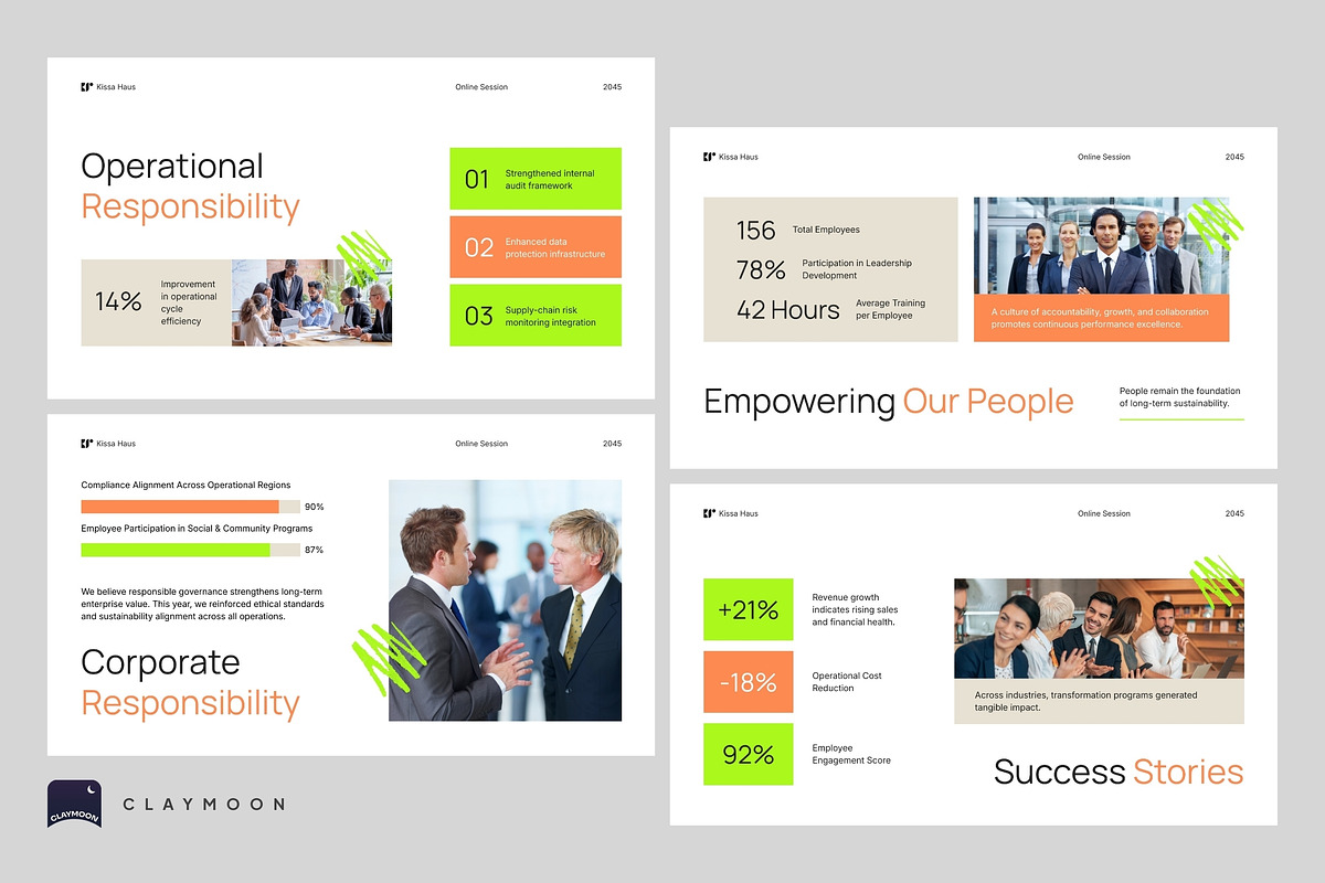 Corporate Annual Report Presentation, a Presentation Template by Claymoon Lab (Photo 5 of 7)