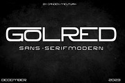Golred-Sans Serif Font Modern, a Sans Serif Font by Canden Meutuah (Thumbnail 1 of 10)
