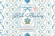 Blue Floral Clipart for Weddings, a Decorative Illustration by Hello Holly Studio (Thumbnail 1 of 10)