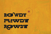 Rowdy, a Slab Serif Font by Midnight Grim (Thumbnail 1 of 8)