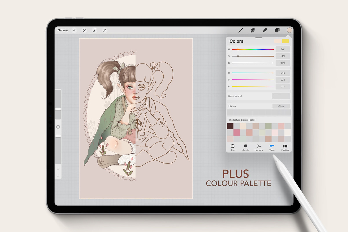 Procreate The Nature Spirits Toolkit, a Brush Add-On by Rosangela Curti (Photo 10 of 14)