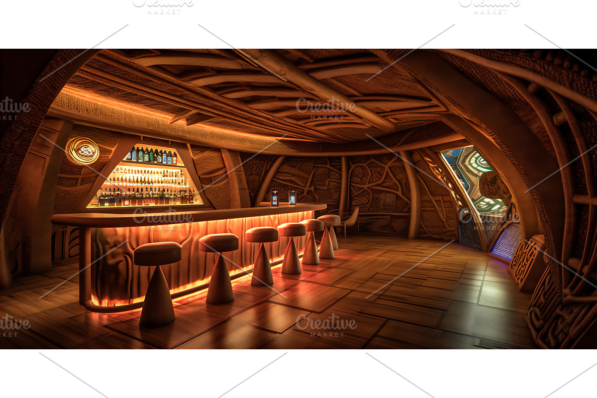 AI generative image of interior of, an Illustration by serkum