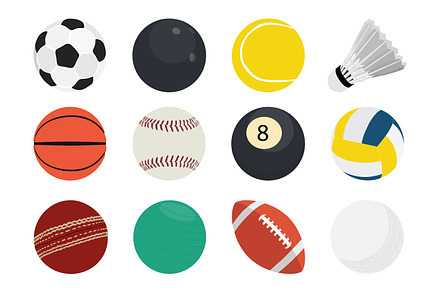 Sports balls set, an Icon by Viktorijareut