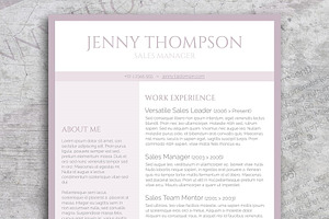 Sweet Lila Resume Template